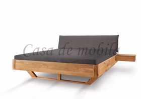 Massivholz Bett mit Holzkufen 140,160,180,200cm DOINA 9 Eiche massiv natur geölt Stoffkopfteil Cord braun Casa de Mobila Goslar Massivholz Bett mit Holzkufen 140,160,180,200cm DOINA 9 Eiche massiv natur geölt Stoffkopfteil Cord braun Casa de Mobila Goslar