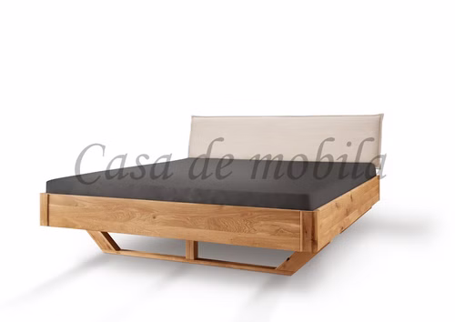 Massivholz Bett mit Holzkufen 140,160,180,200cm DOINA 11 Eiche massiv natur geölt Stoffkopfteil Cord beige Casa de Mobila Goslar Massivholz Bett mit Holzkufen 140,160,180,200cm DOINA 11 Eiche massiv natur geölt Stoffkopfteil Cord beige Casa de Mobila Goslar