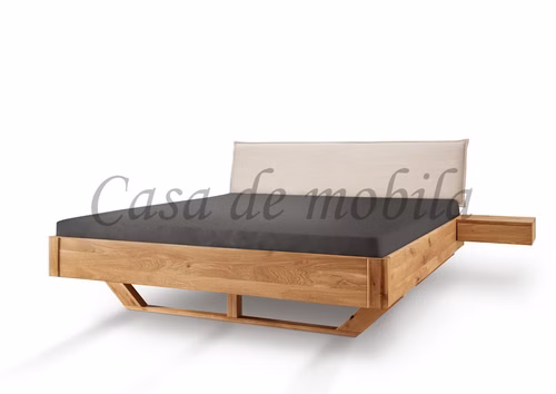 Massivholz Bett mit Holzkufen 140,160,180,200cm DOINA 11 Eiche massiv natur geölt Stoffkopfteil Cord beige Casa de Mobila Goslar Massivholz Bett mit Holzkufen 140,160,180,200cm DOINA 11 Eiche massiv natur geölt Stoffkopfteil Cord beige Casa de Mobila Goslar