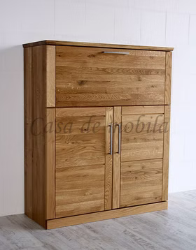 Echtholz Schreibsekretär PALERMO 100x121x40cm eiche massiv natur geölt Casa de mobila Goslar Echtholz Schreibsekretär PALERMO 100x121x40cm eiche massiv natur geölt Casa de mobila Goslar