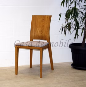 Vollholz Stuhl ZARA 44x89x54cm Asteiche natur geölt Stoff Forza braun meliert portabella Casa de Mobila Vollholz Stuhl ZARA 44x89x54cm Asteiche natur geölt Stoff Forza braun meliert portabella Casa de Mobila