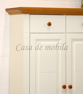 Wäscheschrank 86x120x37cm MONA Landhaus Fichte massiv altweiß lackiert von Casademobila Goslar Wäscheschrank 86x120x37cm MONA Landhaus Fichte massiv altweiß lackiert von Casademobila Goslar