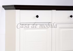 Schuhschrank 115x115x38cm MONA Landhaus Fichte altweiß 2farbig Schuhschrank 115x115x38cm MONA Landhaus Fichte massiv altweiß 2farbig von Casademobila Goslar