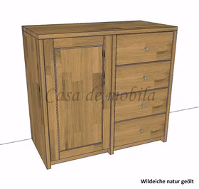 Massivholz kommode mit schubladen CONTRA 92x84x46cm Wildeiche massiv natur geölt Casa de mobila Goslar Massivholz kommode mit schubladen CONTRA 92x84x46cm Wildeiche massiv natur geölt Casa de mobila Goslar