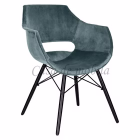 Schalenstuhl 58x83x58cm JAZZ Stoff Velour Niagara Holzgestell schwarz