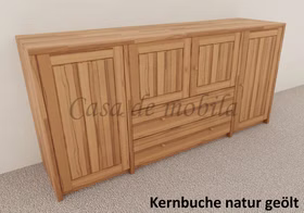 Kommode 4 Türen 2 Schubladen 178x84x46cm CONTRA Sideboard 4-türig CONTRA 178x84x46cm Kernbuche massiv geölt 94.6-Projekt597-46-HT-25
