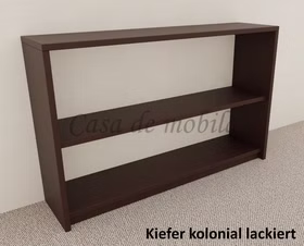 Massivholz Aktenregal 134x84x33cm CONTRA Kiefer massiv tabak dunkelbraun kolonial lackiert von Casademobila Goslar