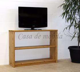 Massivholz Fernsehregal 134x84x33cm CONTRA Kiefer massiv gelaugt geölt von Casademobila Goslar