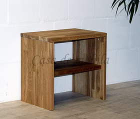 Nachttisch mit Ablage 47x46x33cm CONTRA Massivholz Massivholz Nachtschrank mit Ablage 47x46x33cm CONTRA Wildeiche massiv natur geölt von Casademobila Goslar