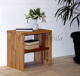 Nachttisch mit Ablage 47x46x33cm CONTRA Massivholz Massivholz Nachtkonsole mit Ablage 47x46x33cm CONTRA Wildeiche massiv natur geölt von Casademobila Goslar