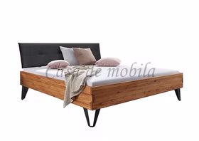 holzbett 200x200 wildeiche natur geölt kopfteil graues polster metallfüße casademobila goslar holzbett 200x200 wildeiche natur geölt kopfteil graues polster metallfüße casademobila goslar