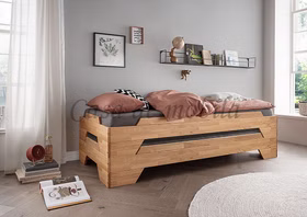 Massivholz Gästebett 90x200 DENVER Wildeiche massiv natur geölt Casa de mobila Goslar