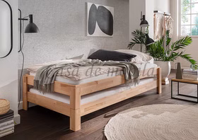 Massivholz Doppelbett 90x200cm DENVER II Kernbuche massiv natur geölt Casademobila Goslar
