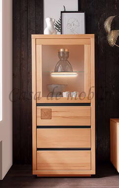 Massivholz Schrank mit Hirnholz und glastür CENTRO 65x148x40cm Kernbuche massiv geölt Casademobila Goslar Massivholz Schrank mit Hirnholz und glastür CENTRO 65x148x40cm Kernbuche massiv geölt Casademobila Goslar