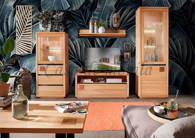 Wohnzimmerschrank klein IV mit Hirnholz und schubladen CENTRO 65x148x40cm Kernbuche massiv geölt Casademobila Goslar Wohnzimmerschrank klein IV mit Hirnholz und schubladen CENTRO 65x148x40cm Kernbuche massiv geölt Casademobila Goslar