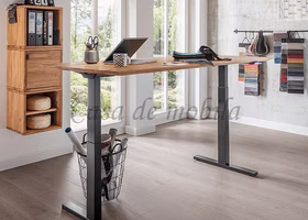 Schreibtisch 180x65-130x80cm FLORENZ höhenverstellbar Wildeiche massiv geölt von Casademobila Goslar Schreibtisch 180x65-130x80cm FLORENZ höhenverstellbar Wildeiche massiv geölt von Casademobila Goslar