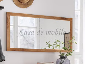 Hängespiegel mit Holzrahmen BREST 50x100cm Kernbuche massiv natur geölt rustikal von Casademobila Goslar