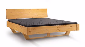 Schwebebett KIEL Kiefer massiv gelaugt geölt Holzkufen Holzkopfteil Holzbett mit holzkufen KIEL 160x200 cm Kiefernholz gelaugt geölt Casademobila Goslar