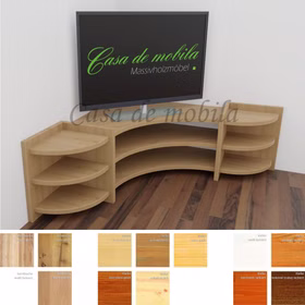 TV-Eckregal 116x44x116cm CONTRA Massivholz Massivholz TV-Eckregal CONTRA 116x44x116cm kiefer, kernbuche, wildeiche massiv natur oder bianco geölt Casademobila Goslar