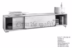 Lowboard 170x35x41 cm Wildeiche geölt Lowboard 170x35x41 cm Wildeiche geölt