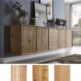 Hängende-Sideboard CUBE IT 222x82x42cm Kernbuche oder Wildeiche massiv natur geölt Casademobila Goslar