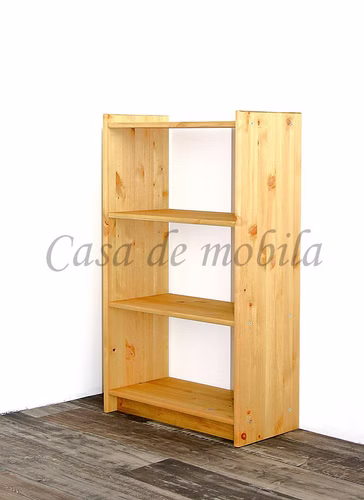 massivholz-regal-axel-kiefer-natur-lackiert-60x100x30 Kompaktes Massivholzregal AXEL aus natur lackiertem Kiefernholz mit den Maßen 60x100x30 cm, nutzbar als Bücherregal oder Aktenregal.
