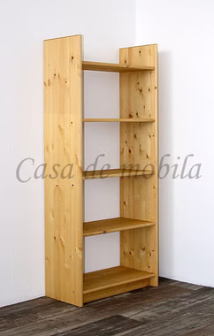 Massivholz regal Axel schmal 60x140x30cm kiefernholz massiv gelaugt geölt casademobila goslar