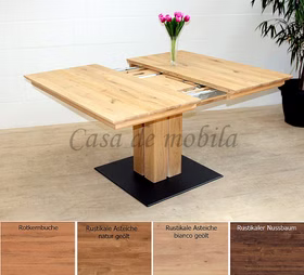 Massivholz ausziehtisch quadratisch nexa von wimmer nussbaum kernbuche wildeiche massiv natur oder bianco geölt casademobila goslar