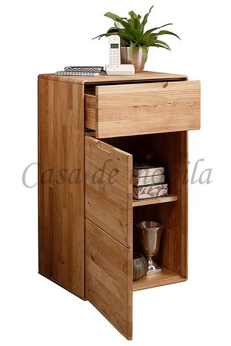 Kommode abgerundete Kanten 51x91x40cm GOSE Wildeiche massiv geölt