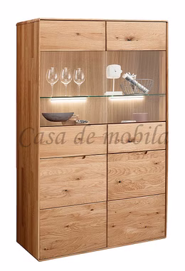 Geschirrschrank mit glastüren II 100x145x40cm GOSE 2türig Wildeiche massiv natur geölt Casademobila Goslar Geschirrschrank mit glastüren II 100x145x40cm GOSE 2türig Wildeiche massiv natur geölt Casademobila Goslar