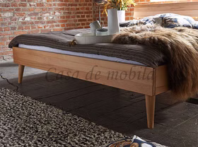 Ehebett MODERN SLEEP 160x200 cm Kernbuche massiv geölt Holzbeine rund Casa de mobila Goslar Bettgestell MODERN SLEEP 160x200 cm Kernbuche massiv geölt Holzbeine rund Casa de mobila Goslar