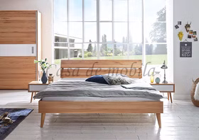 Doppelbett MODERN SLEEP 160x200 cm Kernbuche massiv geölt Holzbeine rund Casa de mobila Goslar Holzbett MODERN SLEEP 160x200 cm Kernbuche massiv geölt Holzbeine rund Casa de mobila Goslar