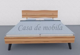 Holzbett metallbeine M4 MODERN SLEEP 180x200 Kernbuche massiv natur geölt mit Kopfteil Baumkante Casademobila Goslar