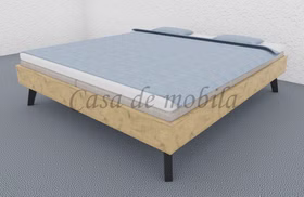 Doppelbett MODERN SLEEP Massivholz mit Lederkopfteil gepolstert Doppelbett MODERN SLEEP 140/160/180/200x200cm Wildeiche massiv bianco geölt Casademobila Goslar