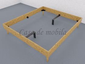 Ehebett Modern Sleep aus Wildeiche massiv natur geölt Bettgestell Modern Sleep, Wildeiche massiv natur geölt, Holzfüße H2