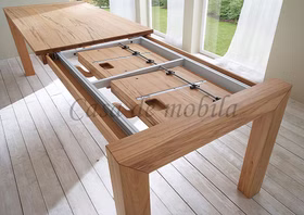 Tisch ausziehbar 2x49cm ANTIGUA Massivholz Natur geölt Massivholz Esstisch ausziehbar ANTIGUA mit 2x49 cm Klappeinlage kernbuche massiv natur geölt Casademobila Goslar