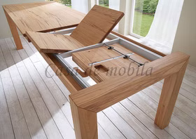 Tisch ausziehbar 2x49cm ANTIGUA Massivholz Natur geölt Massivholz Ausziehtisch ANTIGUA mit 2x49 cm Klappeinlage Kernbuche massiv natur geölt Casademobila Goslar