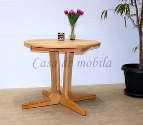 Esstisch rund DORA Massivholz natur geölt Esszimmer-tisch rund DORA Kernbuche massiv natur geölt Casa de mobila Goslar