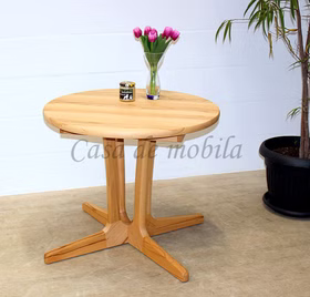 Ausziehtisch rund 120/170/220x75x120cm DORA Natur geölt ausziehtisch rund mit 2 Einlegeplatten DORA kernbuche massiv natur geölt in Goslar bei Casademobila