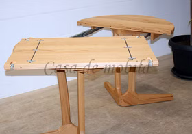 Ausziehtisch rund 120/170/220x75x120cm DORA Natur geölt ausziehbarer tisch DORA kernbuche massiv natur geölt in Goslar bei Casademobila