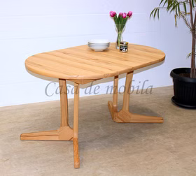 Ausziehtisch rund 120/170/220x75x120cm DORA Natur geölt Esstisch rund ausziehbar mit 2 Einlegeplatten DORA kernbuche massiv natur geölt in Goslar bei Casademobila
