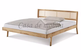 Schlafzimmer Bett FANØ 180x200 cm mit Wiener Geflecht Wildeiche massiv natur geölt Casa de mobila Goslar