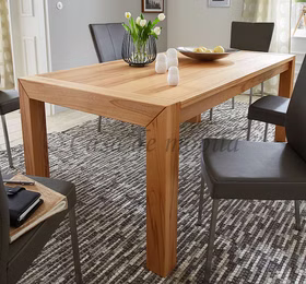 Tisch ausziehbar 60 cm platte ANTIGUA Massivholz geölt Ausziehbarer esstisch 12 personen ANTIGUA Kernbuche massiv natur geölt Casa de mobila Goslar