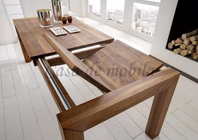 Tisch ausziehbar 160x90 mit 100 cm Klappeinlage ANTIGUA Nußbaum massiv Natur geölt Tisch ausziehbar 160x90 mit 100 cm Klappeinlage ANTIGUA Nußbaum massiv Natur geölt Casa de mobila Goslar