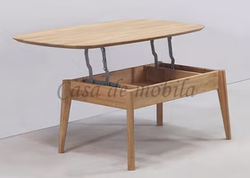 Couchtisch ROMA zum Aufklappen 115x46/67x75cm mit Ablagefach Eiche natur