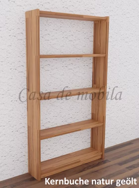 Massivholz Regal geringe tiefe CONTRA 89x159x21cm Kernbuche massiv natur geölt Casademobila Goslar Massivholz Regal geringe tiefe CONTRA 89x159x21cm Kernbuche massiv natur geölt Casademobila Goslar