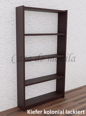Massivholz Regal geringe tiefe CONTRA 89x159x21cm Kiefer massiv dunkelbraun kolonial lackiert Casademobila Goslar Massivholz Regal geringe tiefe CONTRA 89x159x21cm Kiefer massiv dunkelbraun kolonial lackiert Casademobila Goslar