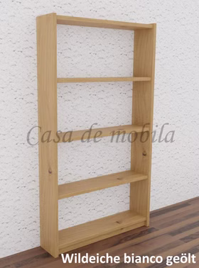Massivholz Standregal schmale tiefe CONTRA 89x159x21cm Wildeiche massiv weiß bianco geölt Casademobila Goslar Massivholz Standregal schmale tiefe CONTRA 89x159x21cm Wildeiche massiv weiß bianco geölt Casademobila Goslar