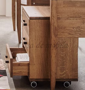Massivholz Rollcontainer mit 3 Schubladen schmale tiefe 46x57x32cm MIDO Eiche massiv tabakfarben geölt Casademobila Goslar Massivholz Rollcontainer mit 3 Schubladen schmale tiefe 46x57x32cm MIDO Eiche massiv tabakfarben geölt Casademobila Goslar