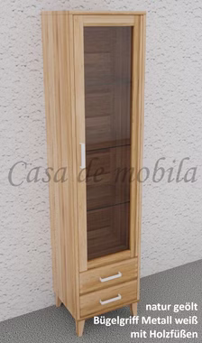 Massivholz Vitrinenschrank mit metallbeine MIDO 46x200x40cm Eiche massiv weiß Bianco geölt Casademobila Goslar Massivholz Vitrinenschrank mit metallbeine MIDO 46x200x40cm Eiche massiv weiß Bianco geölt Casademobila Goslar